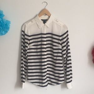 White House Black Market Striped Shirt
